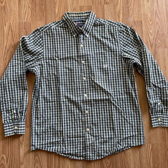 Chaps Men Casual Shirt Long Sleeve Collared Button Down Front Pocket Size M - Picture 8 of 8